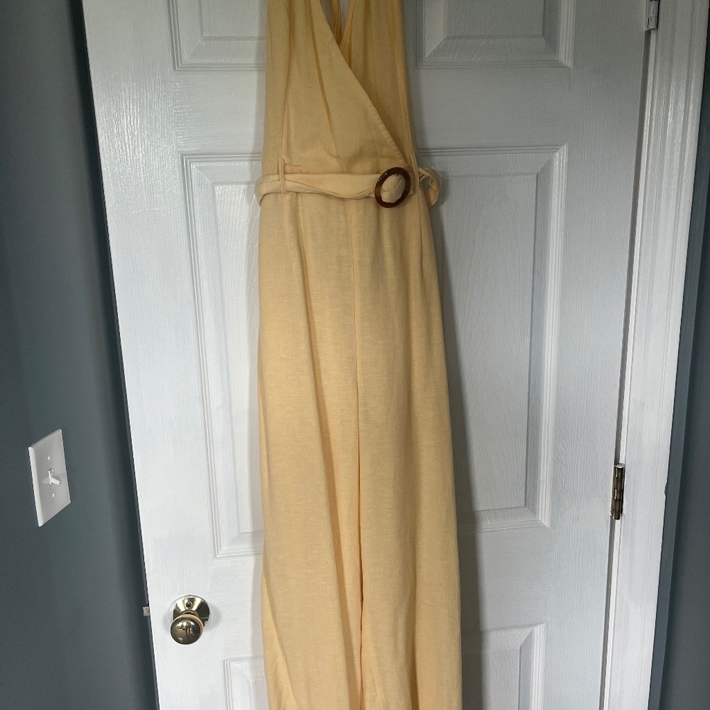 Yellow Linen Jumpsuit
